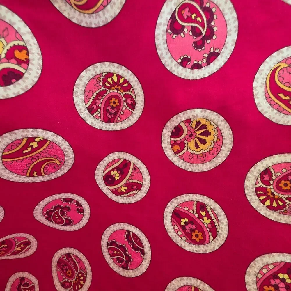 Vera Bradley Laptop Sleeve Quilted Paisley Case Pink Red Zip Closure